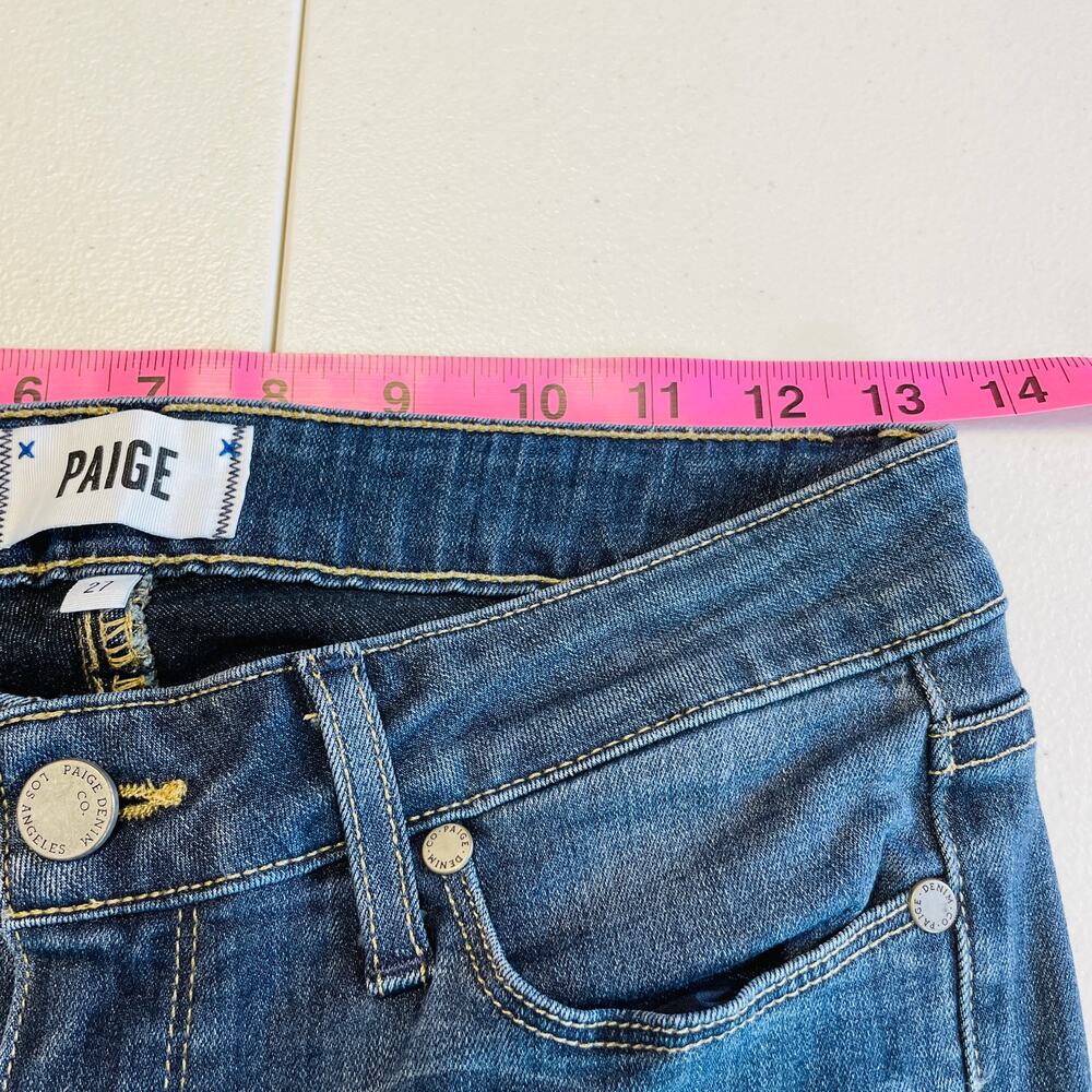 Paige Verdugo Ankle Stretch Medium Wash Blue Denim Skinny Jeans 27 - Picture 11 of 14